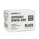 Black Disposable Lap Cloths / Dental Bibs 13" x 18" (500/Case) - Gorilla