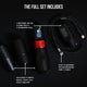 The Legend Pro Tattoo Pen - Shader (3.2mm) - Full Set (2 Batteries + 3 Grips)